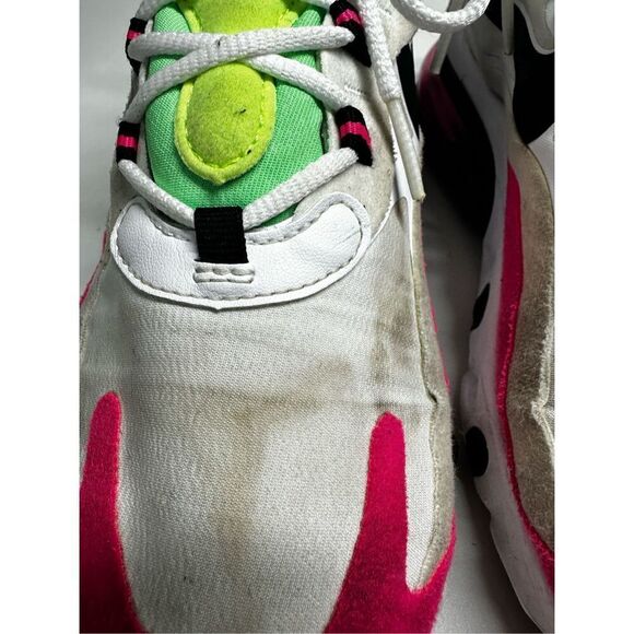 Nike Womens Air Max 270 React Hyper Pink 2020 Lace Up Size 9.5 CJ0619-101 *Notes - Picture 7 of 16